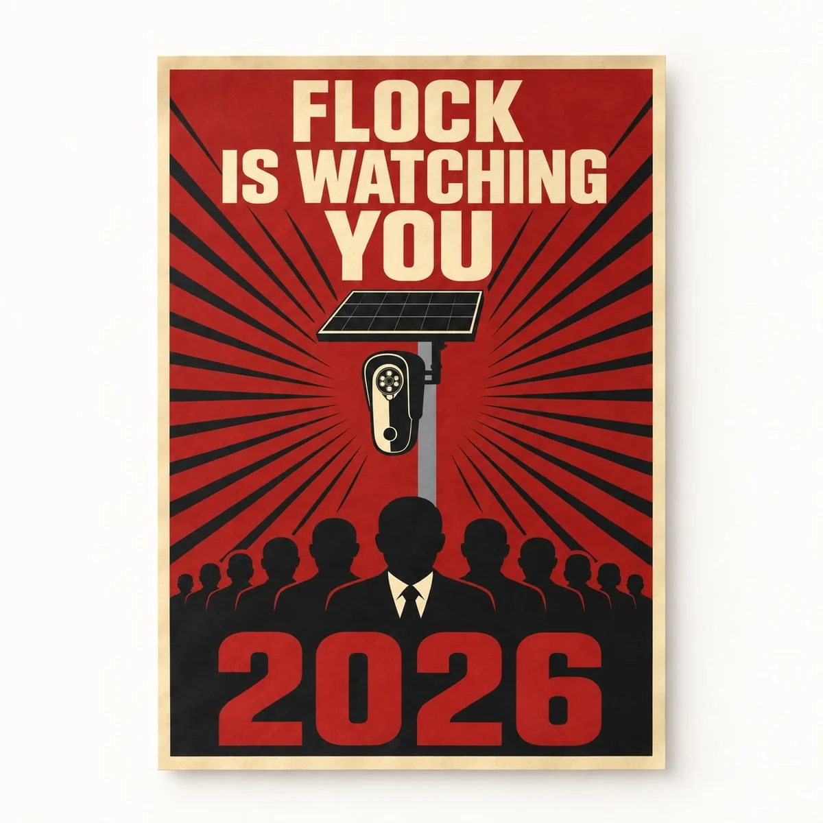 Flock Is Watching You Poster, the unframed poster straight-on